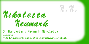 nikoletta neumark business card